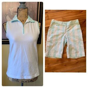 IZOD Golf two-piece matching collared tank/shorts